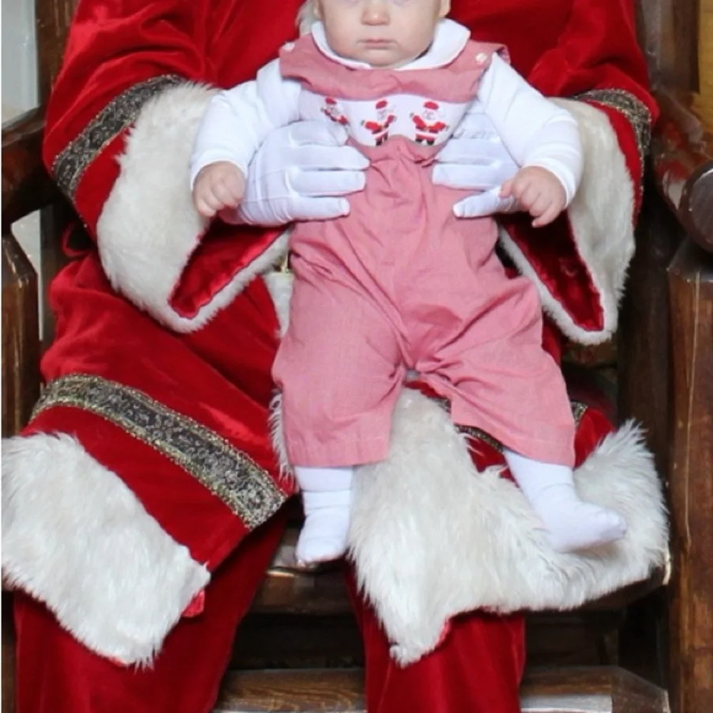 Edgehill Collection Red Santa Overalls - Picture 8 of 8